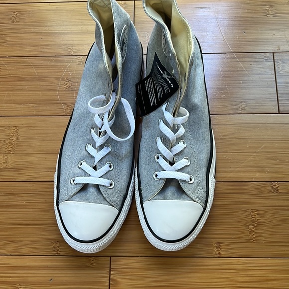 New Converse All Star High Top Lace Up 164449F Grey / White - Picture 2 of 8